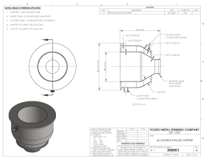 304 Stainless Steel, Double Walled Funnel 6" Inner Funnel, 3" Sanitary Fitting, 32ra Inside, 125ra Outside